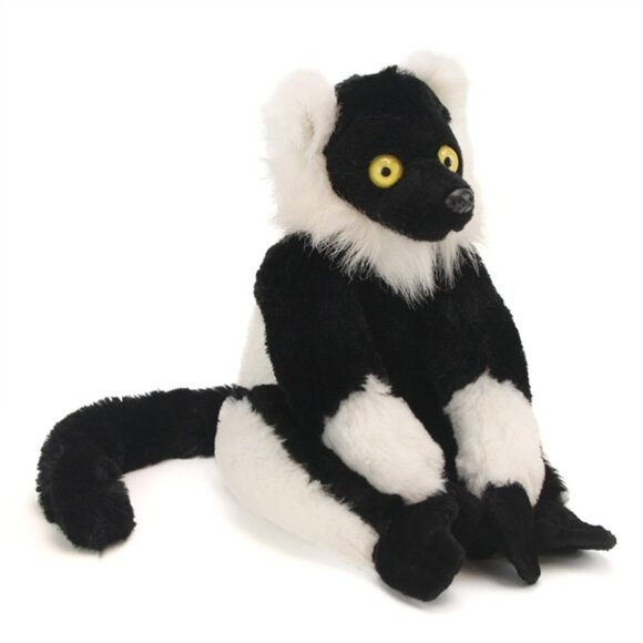 Wild Republic Black & White Ruffed Lemur Stuffed Animal - 8" - Picture 3 of 7